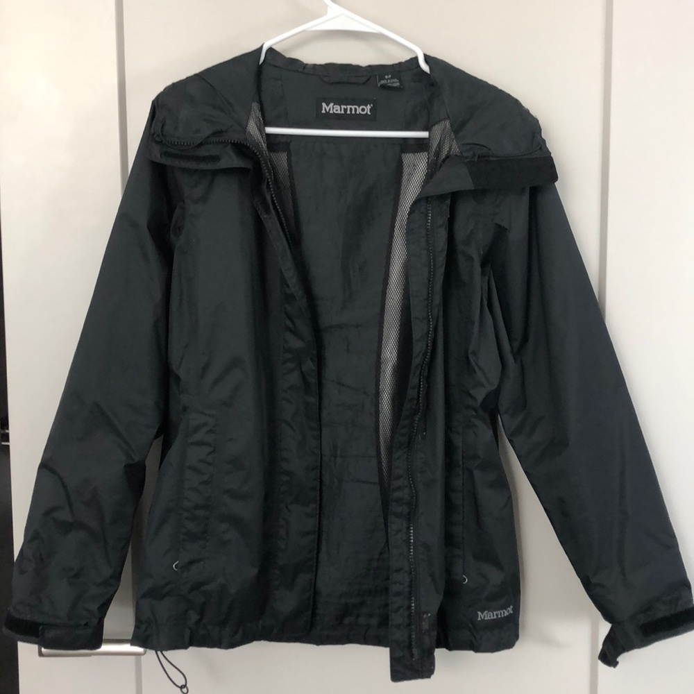 Marmot Black Rain Jacket Size Small